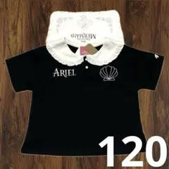 【新品】リトシー アリエル セーラー襟半袖Tシャツ 120cm ブラック 黒