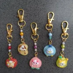 アニマルフルーツキーホルダー　 5個セット