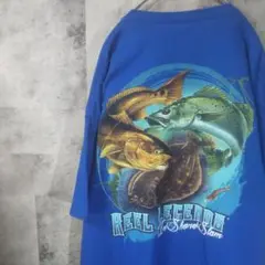 半袖TシャツUSA古着ビッグオーバーサイズブルーXL　A7,59