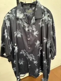 【美品】CLEL アロハシャツ 半袖 ブラック系