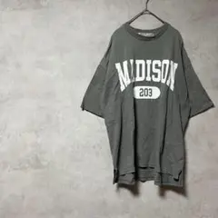 グロスターロード　綿100%　Tシャツ　半袖　白　灰色　ロゴ　オーバーサイズ　夏