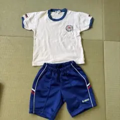 KAWAI 体操服セット 120サイズ ホワイト/ブルー