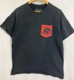【アメカジ】Empyre エンパイア バラ柄ポケット付きTシャツ ブラック L