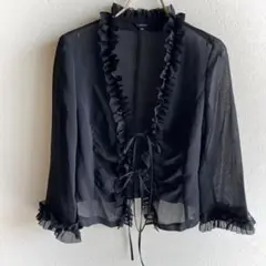 タバサ　シースルーボレロ　ブラック　S