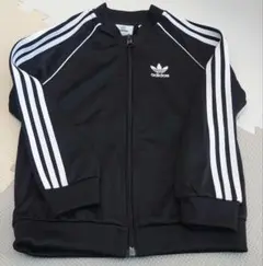 新品　adidas ジャージ 黒 ストライプ 100サイズ