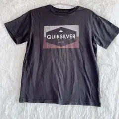 QUIKSILVER 【L】ブラック 半袖Tシャツ 黒コットン100%