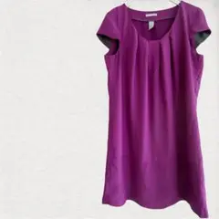 H&M パープル 半袖チュニック ワンピースEUR 40