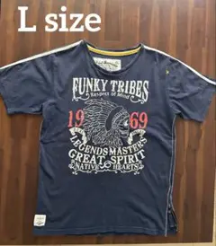 値下げ　即日発送 Funky Tribes 半袖T サイドジッパー　L size
