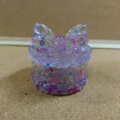猫型グリッターアクセサリーケース