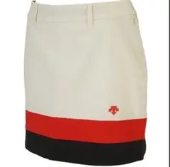 【美品】デサント ゴルフ スカート マルチカラー 撥水 ストレッチ レディース