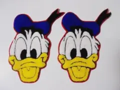 ドナルドダック ワッペン2枚