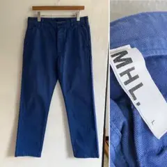 MHL. フレンチ ワークパンツ マーガレットハウエル ブルー