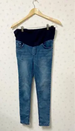 マタニティ　ジーンズ　紺色