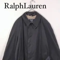 90s Ralph Lauren ステンカラーコート L　ネイビー　ライナー付属