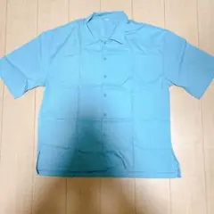 【新品・未使用】水色 半袖シャツ 2XL