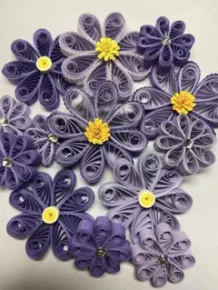 「新品」ペーパークイリング花　5mm幅 13個