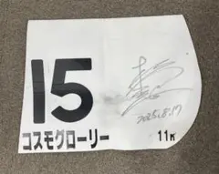 競馬 1着 実使用ゼッケン　コスモグローリー（松山弘平騎手直筆サイン入り）