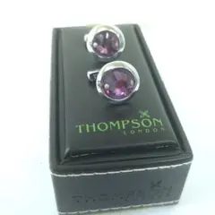 Thompsonトンプソン　カフリンクス　シルバー　パープルストーン