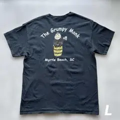 アメリカ古着半袖Tシャツ"Grumpy Monk"ブラック 黒 BAR ビール