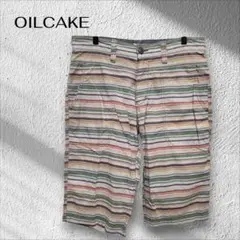 OILCAKE ショートパンツ【L】多色 ストライプ 綿100% 薄手