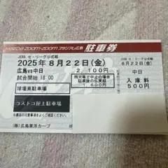 8月22日　広島カープvs中日戦　コストコ駐車場