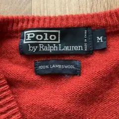 Polo by Ralph Lauren 赤Vネックセーター M