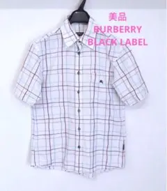 美品　BURBERRY BLACK LABEL メンズシャツ　チェック柄