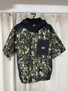 BURTLE 迷彩柄 フード付き空調服半袖 L