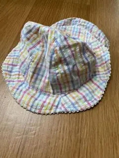 カラフルチェック バケットハット　50cm