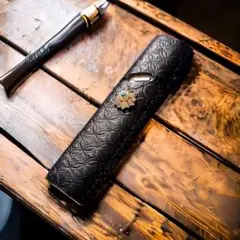 p53送料無料手作り栃木レザーIQOS3MULTIマルチ総柄アイコスケース黒39
