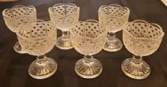 クリアガラスデザートカップ 6個セット