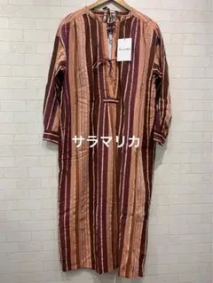 未使用タグ付 サラマリカ ワンピース 赤系 綿100 定価20900