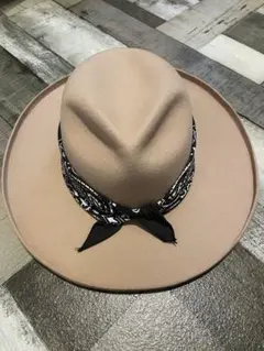 美品‼︎ KAKOI ベージュ フェルトハット 羽飾り付き m96216942079_1.jpg?1736124159