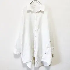 Patterntorso【F】サイドボタンシャツ 白 ゆるだぼ 大きめ