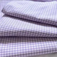 播州織　ギンガムチェック　パープル　50cm