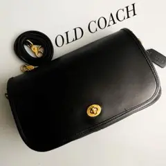 極美品✨オールドコーチ ショルダーバッグ シティバッグ ポケットパース ブラック