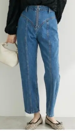 double flags ハイウエスト　おしゃれなデニムパンツ　ML