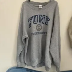 FUNK UNIVERSITY グレー スウェット XL GILDAN