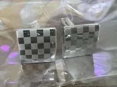 カフス　シルバーツートーン