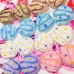 ゆめかわアイスクリーム♡カラフル♡デコパーツ♡樹脂パーツ♡ハンドメイドに♡