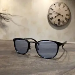 新品 未使用品 ウェリントン サングラス ブラック×ブルーカラーレンズ