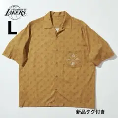 【新品】NBA LAKERS レイカーズ オープンカラーシャツ メンズ　L