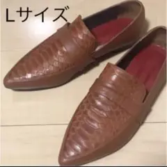 AMERI ☆ LEATHER CROCO FLAT SHOES Lサイズ
