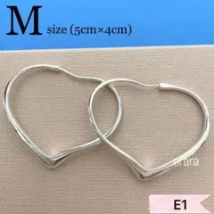 【Mサイズ】オープンハート フープピアス シルバー 純銀925 人気ドラマ登場