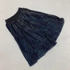 MKT studio プリーツスカート 花柄ネイビー38サイズ