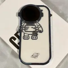 ﻿iPhone14ケース クリアTPUケース　青　宇宙飛行士 アイフォンケース