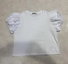 ZARA ホワイト パフスリーブ Tシャツ M