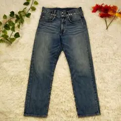 RNA アールエヌエー デニムパンツ USED加工 スタッズ ダブルウエスト M