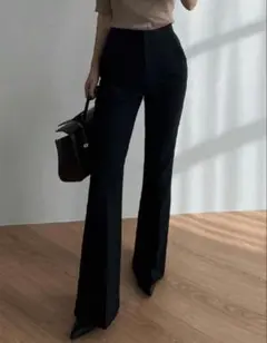 SHEIN シーイン フレアパンツ ブラック