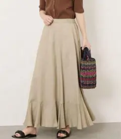 JOURNAL STANDARD レーヨン麻フリルスカート